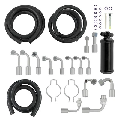 AC System Repair Kit 134A R-Ring Beadlock Fitting 15ft Hose Service Port Set - Image 1 of 4