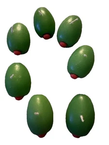 Velas flotantes vintage 7 piezas Martini oliva novedad vajilla - Imagen 1 de 3