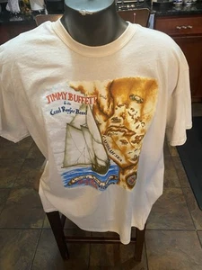 Jimmy Buffet 2019 High Tide Concert Tour T-Shirt Double Sided Size XL Cream - Picture 1 of 4
