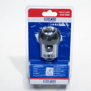 Sparco Corsa Gear Stick Knob Pomello Cambio Universal Black Leather - NEW - Bild 1 von 7