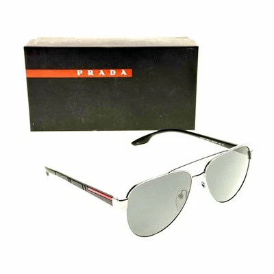 普拉达飞行员太阳镜金属/深灰色 SPS54T 5AV-06F — 第 1/4 张图片