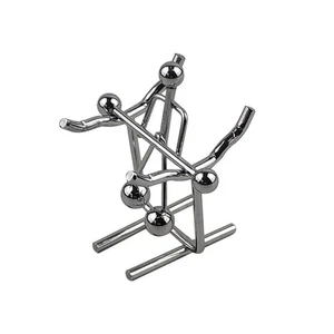  Creative Little Iron Figurine Balance Ball Swinging Tumbler Craft Metal Craft - Picture 1 of 12