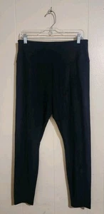 VERA WANG Simply Vera Ponte Knit Leggings with Seams, Black, Women's Large - Picture 1 of 2