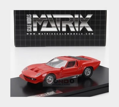 1:43 MATRIX Lamborghini Miura P400S Millechiodi 1969 Red MX51207-012 - Immagine 1 di 2