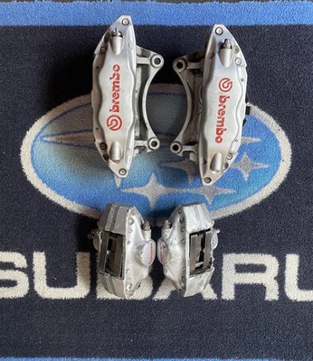 Subaru Impreza front brake calipers 4 pot brembo brakes 2.0 turbo STI 2004 - Image 1 of 4