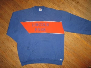 vtg 80s 90s LINCOLN PARK SWEATSHIRT Crew Neck Chicago Michigan LARGE/MEDIUM - Picture 1 of 5