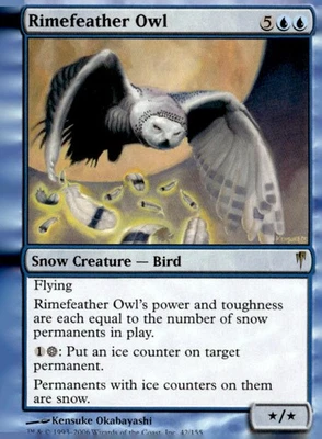 Coldsnap #42 Rimefeather Owl - Image 1 of 2
