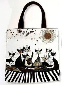 Rosina Wachtmeister Cats Sepia Art Shopping Bag stabile Stofftasche - Bild 1 von 1
