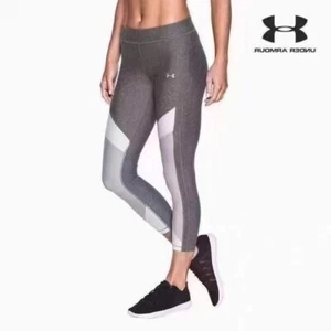 Under Armour Women's Gym Leggins Gray Size Large 28" Waist - Picture 1 of 17