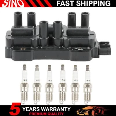 1pc ignition coils & 6pcs Iridium Spark Plugs UF434 4511 For Buick Lucerne 09-11 - Image 1 of 4