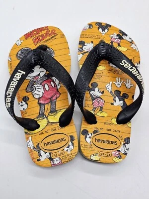 Chanclas Havaianas Unisex Niño 9C Disney Mickey Mouse Goma Nuevas sin Etiquetas  Foto 1 de 4