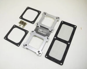 Adaptador Billet Dual Carb 4150 THE BLOWER SHOP - Pulido lateralmente con herrajes - Imagen 1 de 1