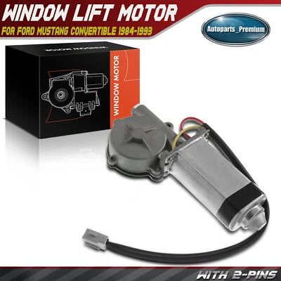 Motor de ventana con engranaje de 9 dientes para Ford Mustang 1984-1993 convertible delantero derecho Foto 1 de 4