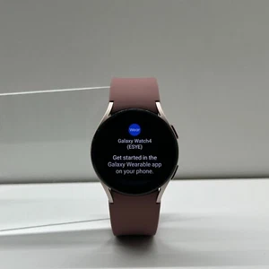 Samsung Galaxy Watch 4 GPS Smartwatch 40mm Pink Gold Custom Band -Fair Condition - Photo 1 sur 7