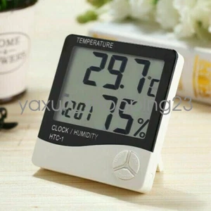 Digital LCD Fahrenheit Temperature Humidity Meter Hygrometer Alarm Clock - Picture 1 of 10