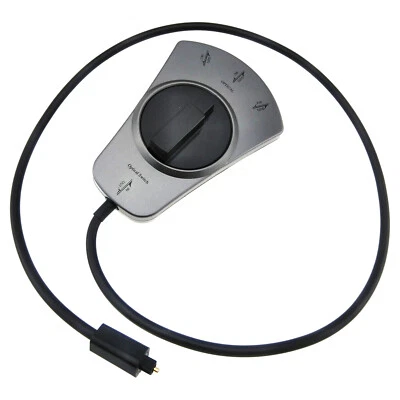 Toslink Splitter Digital Audio 3 Port Selector Optic Fiber Dual Way Input Output - Image 1 of 4