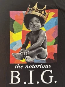 The Notorious B.I.G. Biggie Tee Maglietta Uomo Taglia XL Rap Hip Hop T-Shirt Nera - Foto 1 di 4