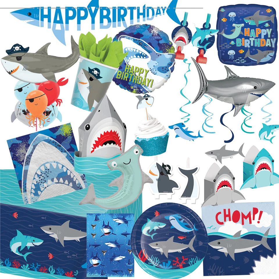 Sharks Under The Sea Birthday Party Supplies- Choose product from the Menu Box  - Image 1 of 1