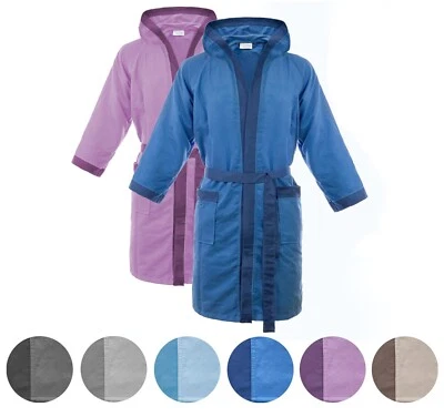 Accappatoio Caleffi microfibra Tecno bicolor uomo donna taglia XS S M L XL XXL - Image 1 of 3