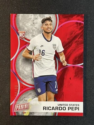 Ricardo Pepi RC - 2022 Panini Father's Day #FD5 RED Parallel SP SN /99 Team USA - Image 1 of 2