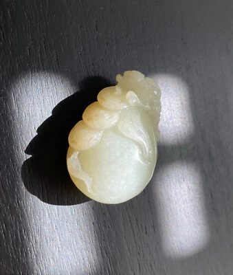 Antigua talla de guijarros de río de jade de nefrita china #2 buena suerte Foto 1 de 4