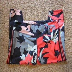 Champion XL dunkelblau tropische Blumen Leggings Yogahose Knöchel einmal getragen - Bild 1 von 3