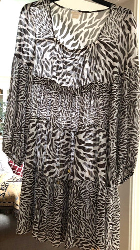 Abito MICHAEL KORS in seta con stampa animalier taglia S