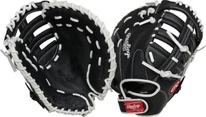 Neu mit Etikett Rawlings Shut Out 12" Fast Pitch Softball First Base Mitt schwarz weiß RHT - Bild 1 von 7
