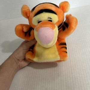 Vtg Mattel Tigger Hand Puppet Plush 9” Arcotoys Winnie the Pooh Stuffed Animal