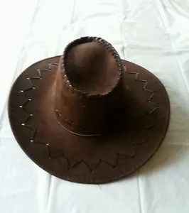 Brown Wild Western Cowboy Hat Cowgirl Hat Fancy Dress Costume Outfit Accessory - Picture 1 of 2