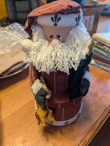 Vintage 3er Set stapelbare Geschenkboxen Weihnachtsmann Weihnachtsdeko Weihnachtsbaum - Bild 1 von 7