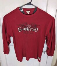 Vtg Y2K G-Unit Waffle L/S Thermal Rap Graphic Hip-Hop Embroidered 50-Cent Red XL