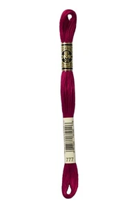 DMC - Color # 777 - (Wine) -- Embroidery Floss -- Per Skein - Picture 1 of 1