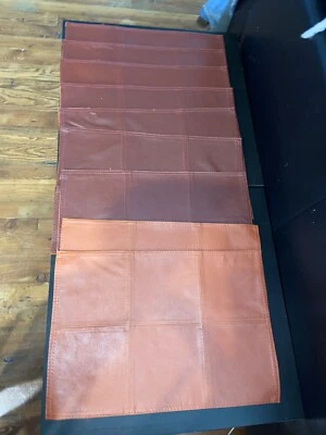 10 Burgundy And Orange Placemats Faux Leather 2 Colors  - Image 1 of 4