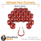 Red Wheel Nut Bolt Covers 21mm GEN2 For Nissan Sunny [Mk9] 98-07 Nissan Sunny