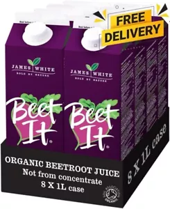 Beet It Organic Beetroot Juice Picked and Pressed (1 Litre x 8) - Picture 1 of 7