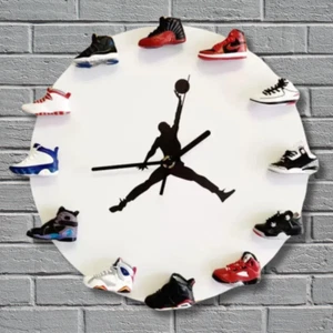 Air Jordan 1 Mini Sneakers Wall Clock, 3D Shoe Clock, NBA Micheal Jordan Clock - Picture 1 of 1
