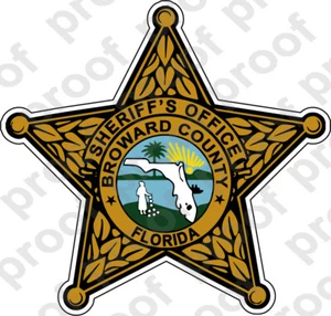 STICKER SHERIFF BROWARD COUNTY BRZ B - Picture 1 of 1