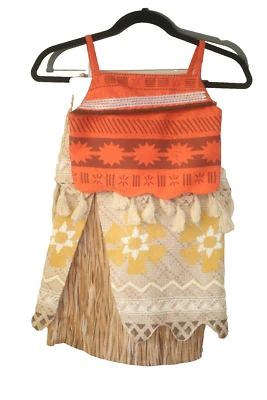 Disney Store девочки размер 7/8 Moana костюм 2 изделия наряд Топ и юбка Хэллоуин - Изображение 1 из 4