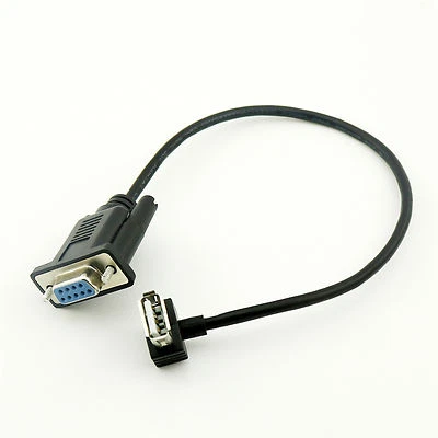 RS232 DB9 Female to USB 2.0 A Female Serial Cable Adapter Converter 8" Inch 25cm - Image 1 of 4