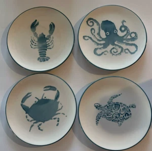 NIB ~ Set of 4 ~ PAPART CERAMICS PPC6 Sealfie Accent Plates - Picture 1 of 7