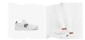 Lacoste Damen-Sportschuhe Sexualerziehung Netflix Carnby weiß £110 authentisch - Bild 1 von 9