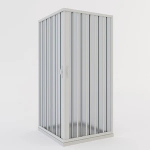 MAMPARA DE DUCHA PLEGABLE PVC BLANCO H 185 70X100 CM APERTURA CENTRAL REDUCIBLE - Imagen 1 de 4