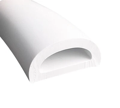 Boat D Fender Rubbing Strake 32mm Base White PVC 9 Metre Roll - Image 1 of 2