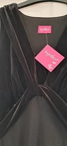 TOGETHER BLACK LONG EVENING DRESS BNWT SIZE 14 - Picture 1 of 5