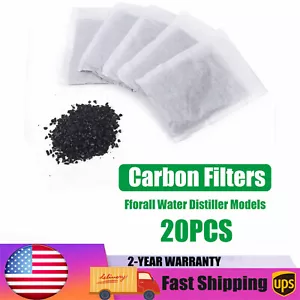20 Pack Activated Carbon Charcoal Filter Bags Kit For Water Distiller Purifier - Picture 1 of 8