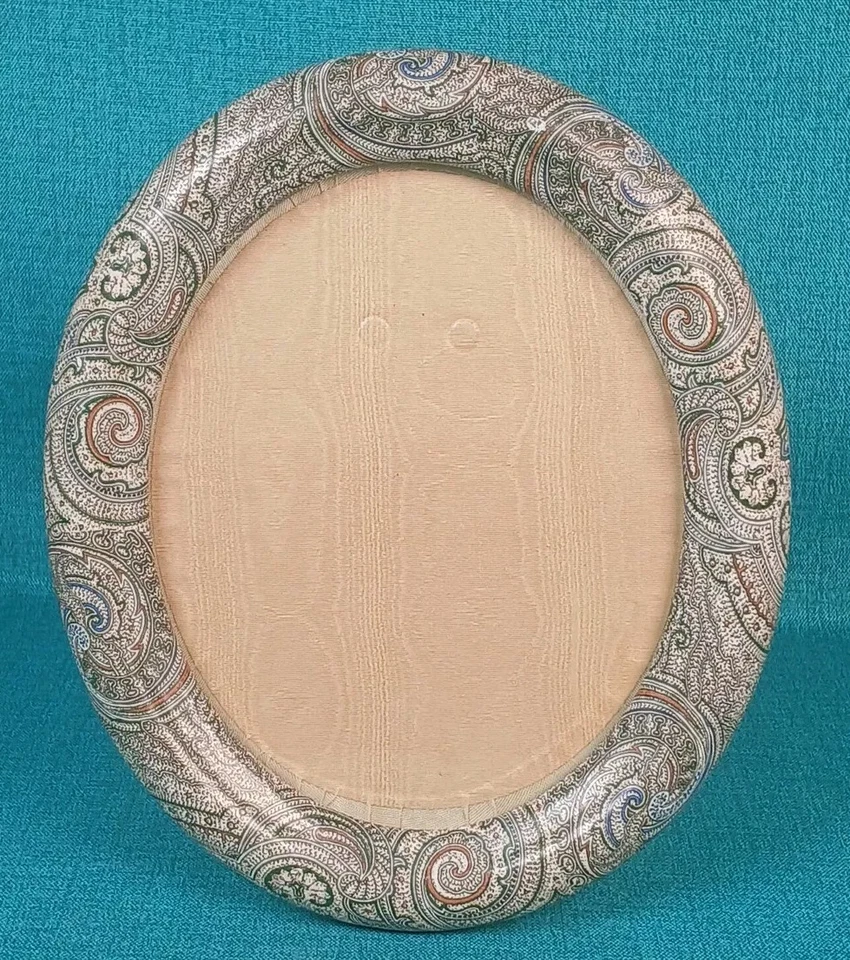 Marco de fotos vintage de cerámica de cachemira ~ CERAMICHE ZANOTTO BASSANO ITALIA 8,5" Foto 1 de 4