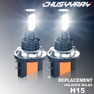 2PCS H15 Led Headlight Bulb Canbus Error Free High Beam DRL CSP 120W LD2261 - Picture 1 of 12