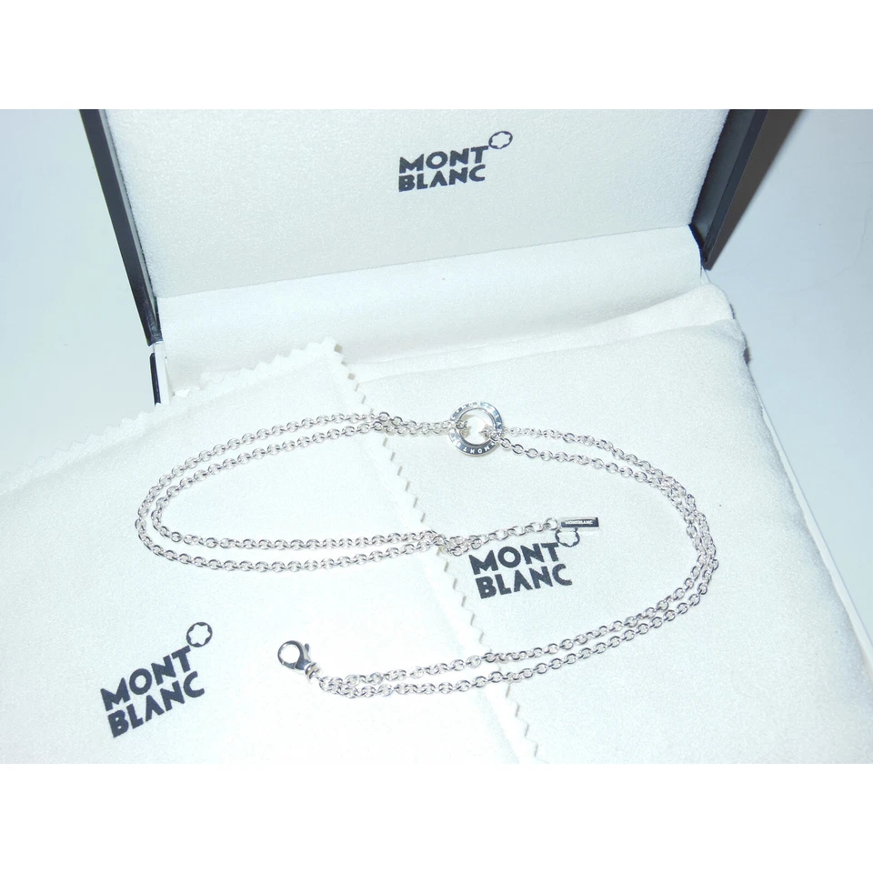 Usado* Montblanc Perfil Collection Wish Collar de Plata Colgante Giratorio 38544 Foto 1 de 4