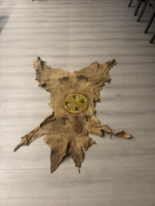 Auténtica piel de ciervo pintada nativa Lakota - Imagen 1 de 10